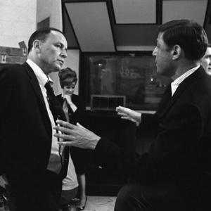 Frank Sinatra and Don Hewitt at the September Of My Years recording session in April of 1965