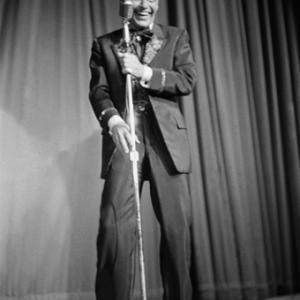 Frank Sinatra performing at a Share Party circa 1963