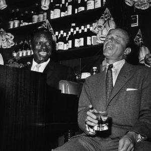 Frank Sinatra and Nat King Cole at the Villa Capri 1955 Modern silver gelatin 14x11 signed 600  1978 Bernie Abramson MPTV