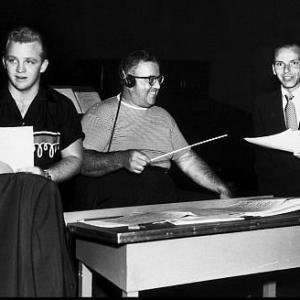 Frank Sinatra, John Scott Trotter, Gary Crosby 1954 Photo by Gabi Rona