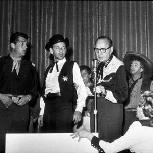 Dean Martin, Frank Sinatra, Jack Benny, Robert Mitchum, c. 1963.