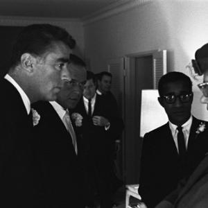 Peter Lawford and Frank Sinatra at Sammy Davis Jr.'s wedding to May Britt 11-13-1960