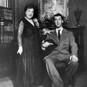 Still of James Stewart and Josephine Hull in Harvey 1950