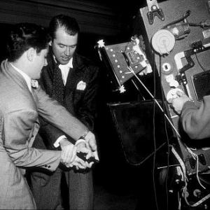 James Stewart on the set of Rope 1948 Warner