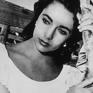 Elizabeth Taylor during the filming of 