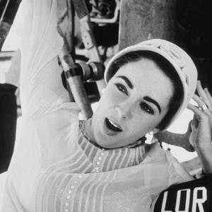 Elizabeth Taylor during a break from Giant