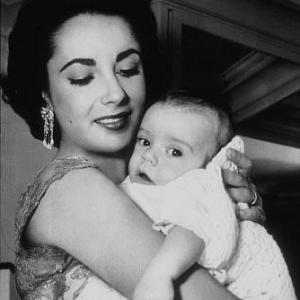 Elizabeth Taylor and son Michael Howard Wilding Jr C 1953