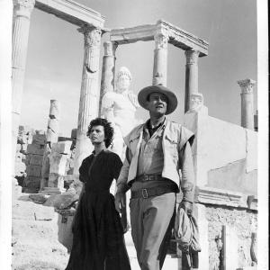 Still of Sophia Loren and John Wayne in Legend of the Lost 1957
