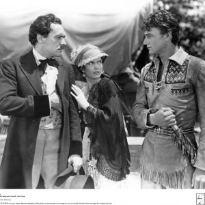 Still of John Wayne Marguerite Churchill and Raoul Walsh in The Big Trail 1930