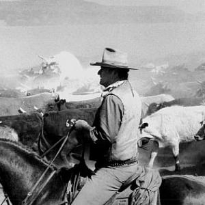 John Wayne riding a horse for The Cowboys 1971 Vintage silver gelatin 11x14 signed 800  1978 David Sutton MPTV