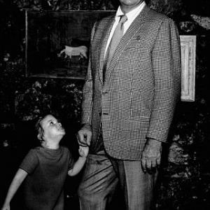 John Wayne and his daughter, Marissa, at home, 1970.