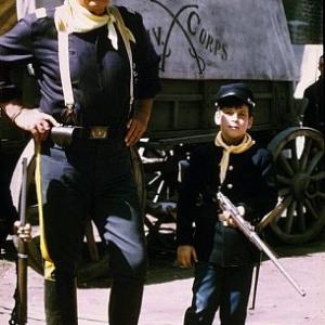 John Wayne and his son Ethan on location for Rio Lobo Cinema Center 1970