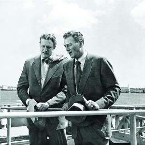 Still of John Wayne and James Arness in Big Jim McLain (1952)