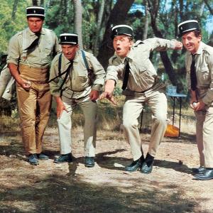 Still of Louis de Funs Michel Galabru Jean Lefebvre and Christian Marin in The Troops of St Tropez 1964