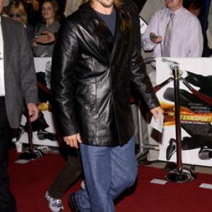 Brad Pitt at event of The Transporter 2002