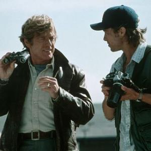 Still of Brad Pitt and Robert Redford in Spy Game 2001