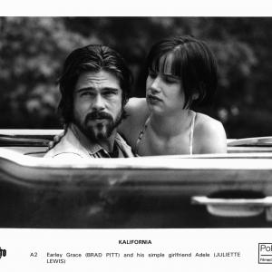 Still of Brad Pitt and Juliette Lewis in Kalifornia 1993