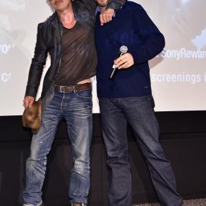 Brad Pitt and David Ayer at event of Inirsis 2014