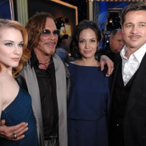 Brad Pitt Mickey Rourke Angelina Jolie and Evan Rachel Wood