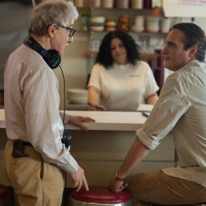 Still of Woody Allen and Joaquin Phoenix in Irrational Man 2015