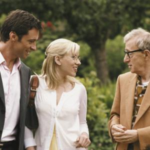 Woody Allen Hugh Jackman and Scarlett Johansson in Scoop 2006