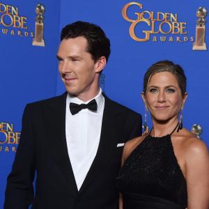 Jennifer Aniston and Benedict Cumberbatch at event of 72nd Golden Globe Awards 2015