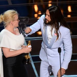Patricia Arquette and Jared Leto at event of The Oscars 2015