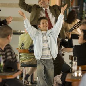 Still of Rowan Atkinson and Max Baldry in Mr Beans Holiday 2007