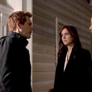 Still of Kevin Bacon Shawn Ashmore and Jessica Stroup in The Following 2013