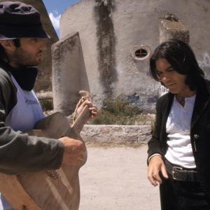 Still of Antonio Banderas and Robert Rodriguez in Karta Meksikoje 2003