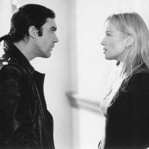 Still of Antonio Banderas and Rebecca De Mornay in Never Talk to Strangers 1995