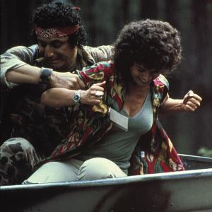 Still of Adrienne Barbeau and David Hess in Swamp Thing 1982