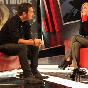 Drew Barrymore and George Stroumboulopoulos in The Hour 2004