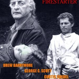 Drew Barrymore, George C. Scott and Curtis Credel in Firestarter (1984)