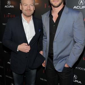 Kenneth Branagh and Chris Hemsworth at event of Toras 2011