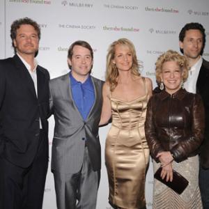 Matthew Broderick Colin Firth Helen Hunt Bette Midler and Ben Shenkman at event of Then She Found Me 2007