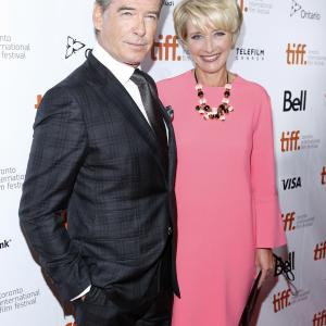Pierce Brosnan and Emma Thompson at event of Meiles punsas 2013
