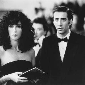 Still of Nicolas Cage and Cher in Pamise 1987