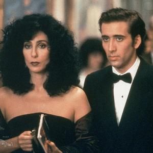 Still of Nicolas Cage and Cher in Pamise (1987)
