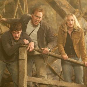 Still of Nicolas Cage Justin Bartha and Diane Kruger in National Treasure 2004