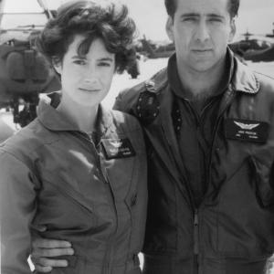 Still of Nicolas Cage and Sean Young in Fire Birds 1990