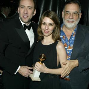 Nicolas Cage Francis Ford Coppola and Sofia Coppola
