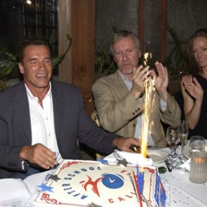 James Cameron Arnold Schwarzenegger and Suzy Amis