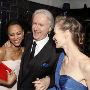 James Cameron and Zoe Saldana at event of The 82nd Annual Academy Awards (2010)