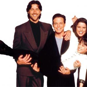 Still of Neve Campbell Lacey Chabert Matthew Fox and Scott Wolf in Party of Five 1994