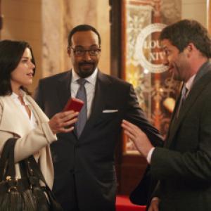 Still of Neve Campbell Jesse L Martin and James Purefoy in The Philanthropist 2009