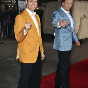 Jim Carrey and Jeff Daniels at event of Bukas ir bukesnis 2 2014