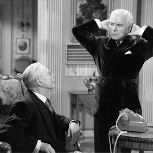 Still of Charles Chaplin and Jerry Desmonde in A King in New York (1957)