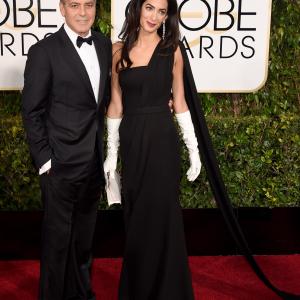 George Clooney and Amal Alamuddin at event of 72nd Golden Globe Awards (2015)