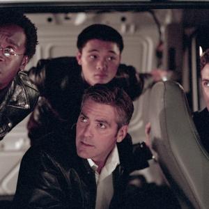Still of George Clooney Don Cheadle and Casey Affleck in Oceans Eleven 2001